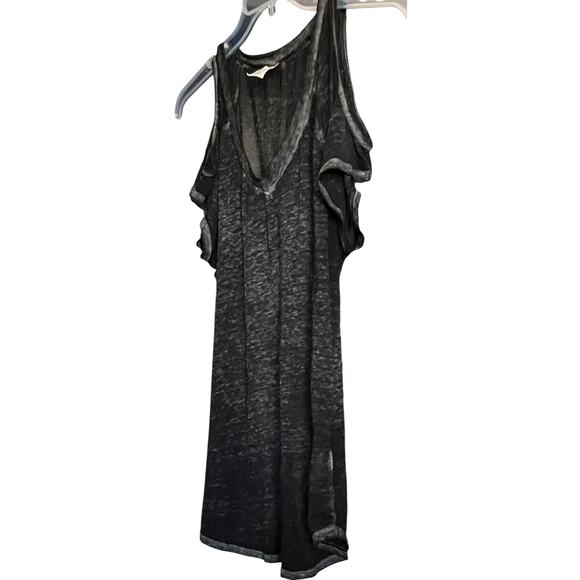 TERRA & SKY COLD SHOULDER CAP SLV PULL-OVER TOP, WOMENS, 0X (14W), BLACK/GREY - Picture 3 of 12